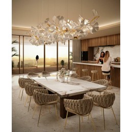 MOOSEE lampa wisząca FLORA 250 PP złota