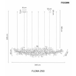 MOOSEE lampa wisząca FLORA 250 PP złota