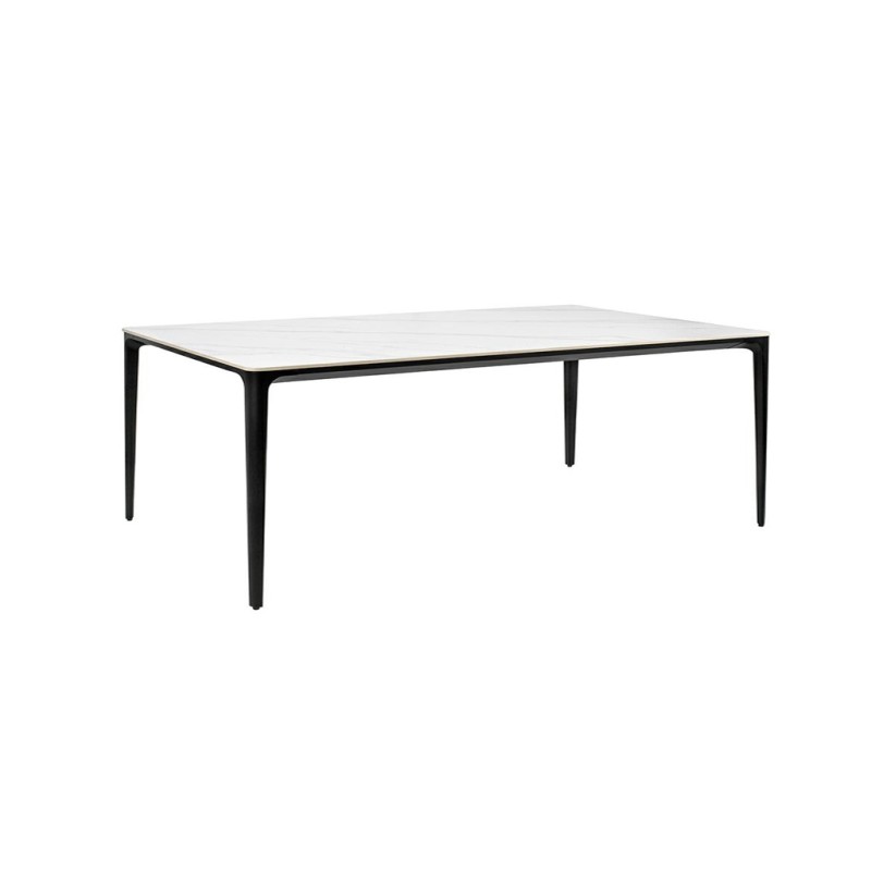 Stół SLIM 200x100 biały, czarny -         ceramiczny marmur, aluminium