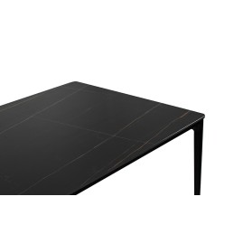 Stół SLIM 200x100 czarny - ceramiczny     marmur, aluminium