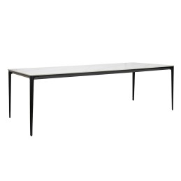 Stół SLIM 240x100 biały, czarny -         ceramiczny marmur, aluminium