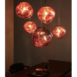 MOOSEE lampa wisząca FUSION 20 miedziana  - akryl