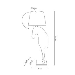 MOOSEE lampa podłogowa KOŃ HORSE STAND    S czarna - włókno szklane