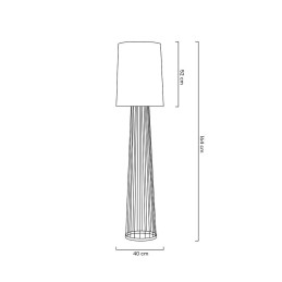 MOOSEE lampa podłogowa HOLMES STRAIGHT    złota z czarnym kloszem