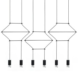 MOOSEE lampa wisząca FLUSSO LINE 6        czarna