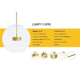 MOOSEE lampa wisząca CAPRI LINE 3 złota