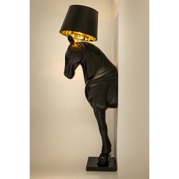 MOOSEE lampa podłogowa KOŃ HORSE STAND    M czarna - włókno szklane