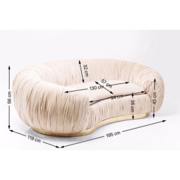 KARE sofa 2-osobowa PERUGIA beżowa