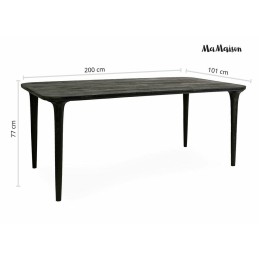 MaMaison stół jadalniany LAMINAR 200      czarny / drewno