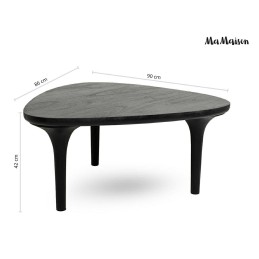 MaMaison stolik kawowy LAMINAR 86 czarny  / drewno