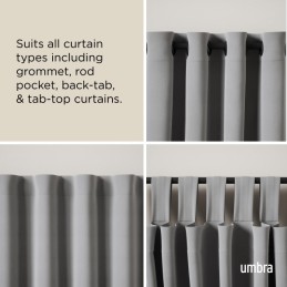 UMBRA karnisz TWILIGHT DOUBLE 168 - 365   cm czarny mat