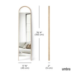 UMBRA lustro stojące BELLWOOD brązowe