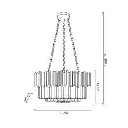MOOSEE lampa wisząca IMPERIAL SILVER 80