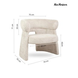 MaMaison fotel MADAME beżowy