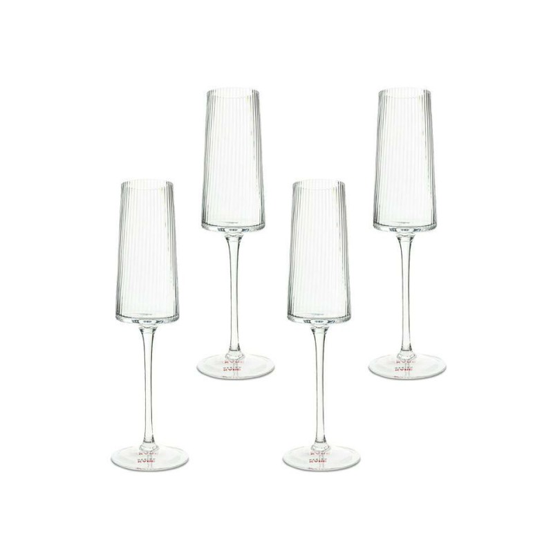 KARE komplet 4 kieliszków do szampana     RIFFLE 215 ml