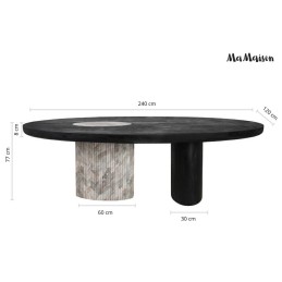 MaMaison stół jadalniany ATLANTE 240      marmur / drewno mango