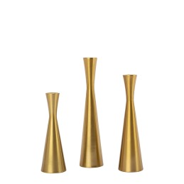 Zestaw 3 świeczników SHP TRIO złoty