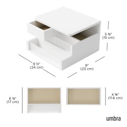 UMBRA pojemnik do przechowywania MALIBU   biały