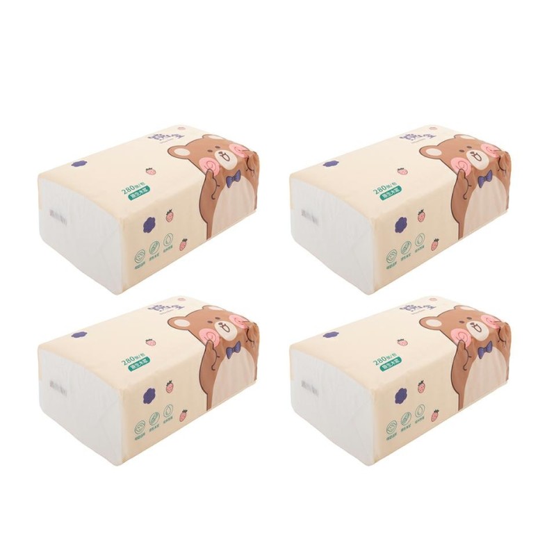 Zestaw 4 opakowań chusteczek 4-warstwowe  SHP SOFT 4