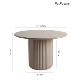 MaMaison stół jadalniany CREOLE 120       beżowy