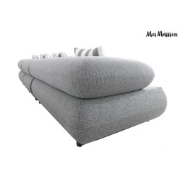 MaMaison sofa narożna ogrodowa ALEXANDER  szara (poduszki i pokrowiec w zestawie)