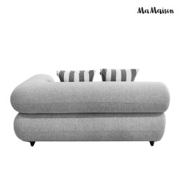 MaMaison sofa narożna ogrodowa ALEXANDER  szara (poduszki i pokrowiec w zestawie)