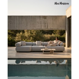 MaMaison sofa ogrodowa ALEXANDER szara    (poduszki i pokrowiec w zestawie)