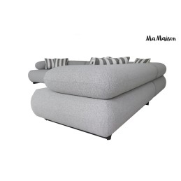 MaMaison sofa narożna ogrodowa ALEXANDER  4 szara (poduszki i pokrowiec w zestawie)