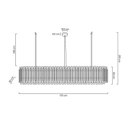 MOOSEE lampa wisząca GALLIANO LONG        ciemne złoto