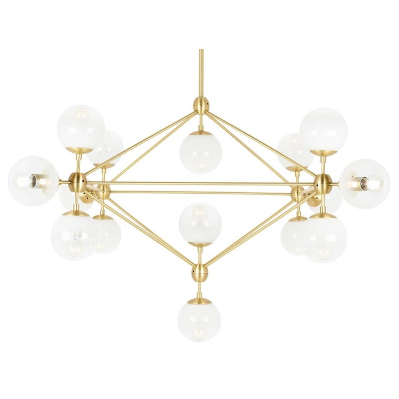 MOOSEE lampa wisząca PLANETARIO 15 GOLD   złota - klosze szronione