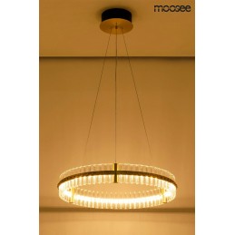 MOOSEE lampa wisząca SATURNUS 70 złota - LED, kryształ, stal szczotkowana