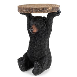 KARE stolik BEAR 53x33 cm drewniany / czarny