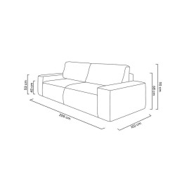 Sofa PILLOW z funkcją spania jasny beż