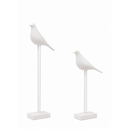 Zestaw 2 dekoracji SHP BIRDY biała