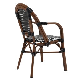 Zestaw 2 krzeseł ogrodowych CAFE PARIS    ARM brązowy rattan