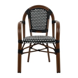 Zestaw 2 krzeseł ogrodowych CAFE PARIS    ARM brązowy rattan