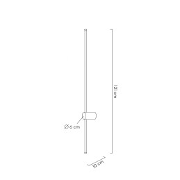 MOOSEE zestaw 2 lamp ściennych OMBRE 120  czarny