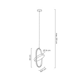 MOOSEE zestaw 2 lamp wiszących SPINNER    19 złoty