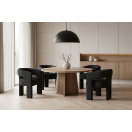 Leith LET71BLK Krzesło tapicerowane