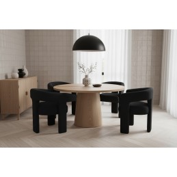 Leith LET71BLK Krzesło tapicerowane