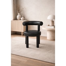 Leith LET77BLK-L Krzesło tapicerowane