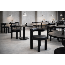 Leith LET77BLK-L Krzesło tapicerowane