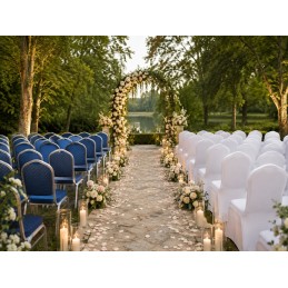 Zestaw 2 krzeseł bankietowych ARES + 2    pokrowce WEDING