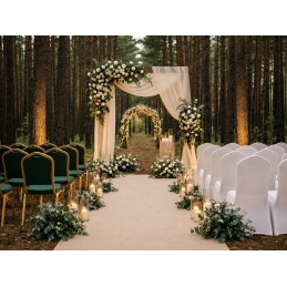 Zestaw 4 krzeseł bankietowych HEKATE +    4 pokrowce WEDING