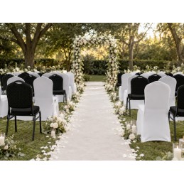 Zestaw 4 krzeseł bankietowych HERON + 4   pokrowce WEDING