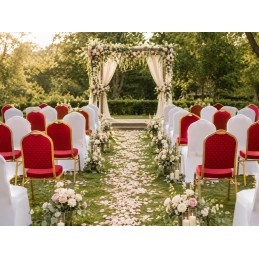 Zestaw 2 krzeseł bankietowych HEROS + 2   pokrowce WEDING
