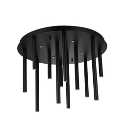 AZZARDO lampa sufitowa / plafon ILIOS 12  TOP 3-STEP DIMM czarna