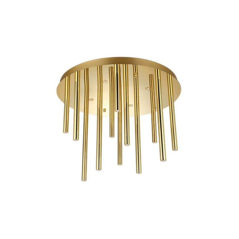 AZZARDO lampa sufitowa / plafon ILIOS 12  TOP 3-STEP DIMM złota