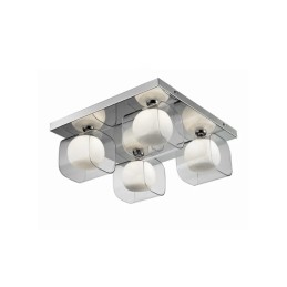 AZZARDO lampa sufitowa / plafon HAPPY 4   TOP srebrna