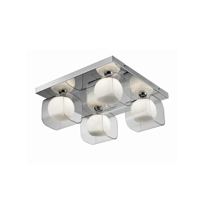 AZZARDO lampa sufitowa / plafon HAPPY 4   TOP srebrna